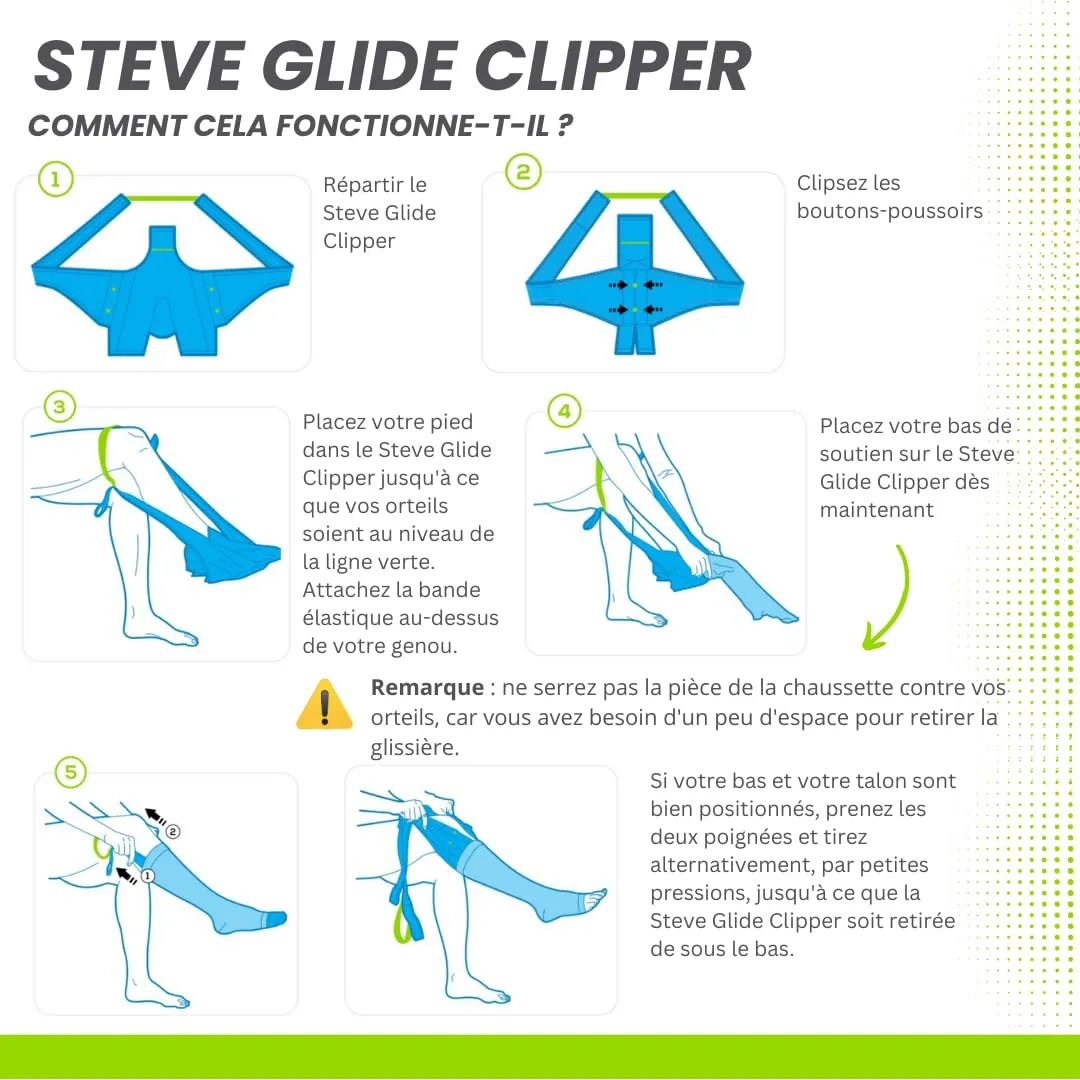 Steve Glide Clipper enfile-bas bouts ouverts et fermés