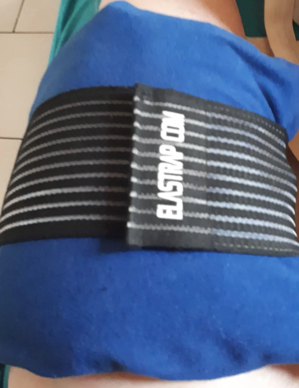 Elastrap bande maintien bleu 180 x 7,5 cm poche glace