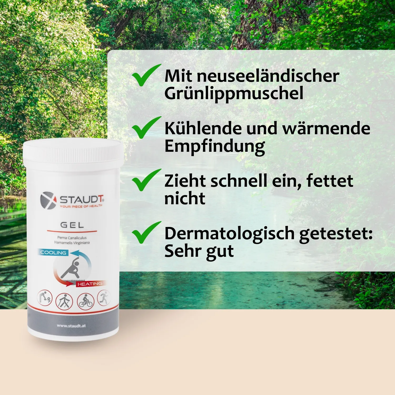 Staudt gel recharge 500 ml jambes circulation fraîcheur