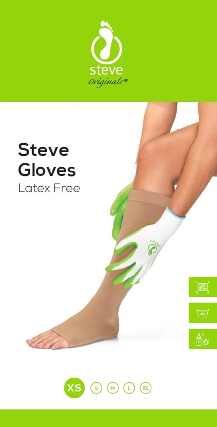 Steve gants enfile-bas sans latex taille S adhérence forte