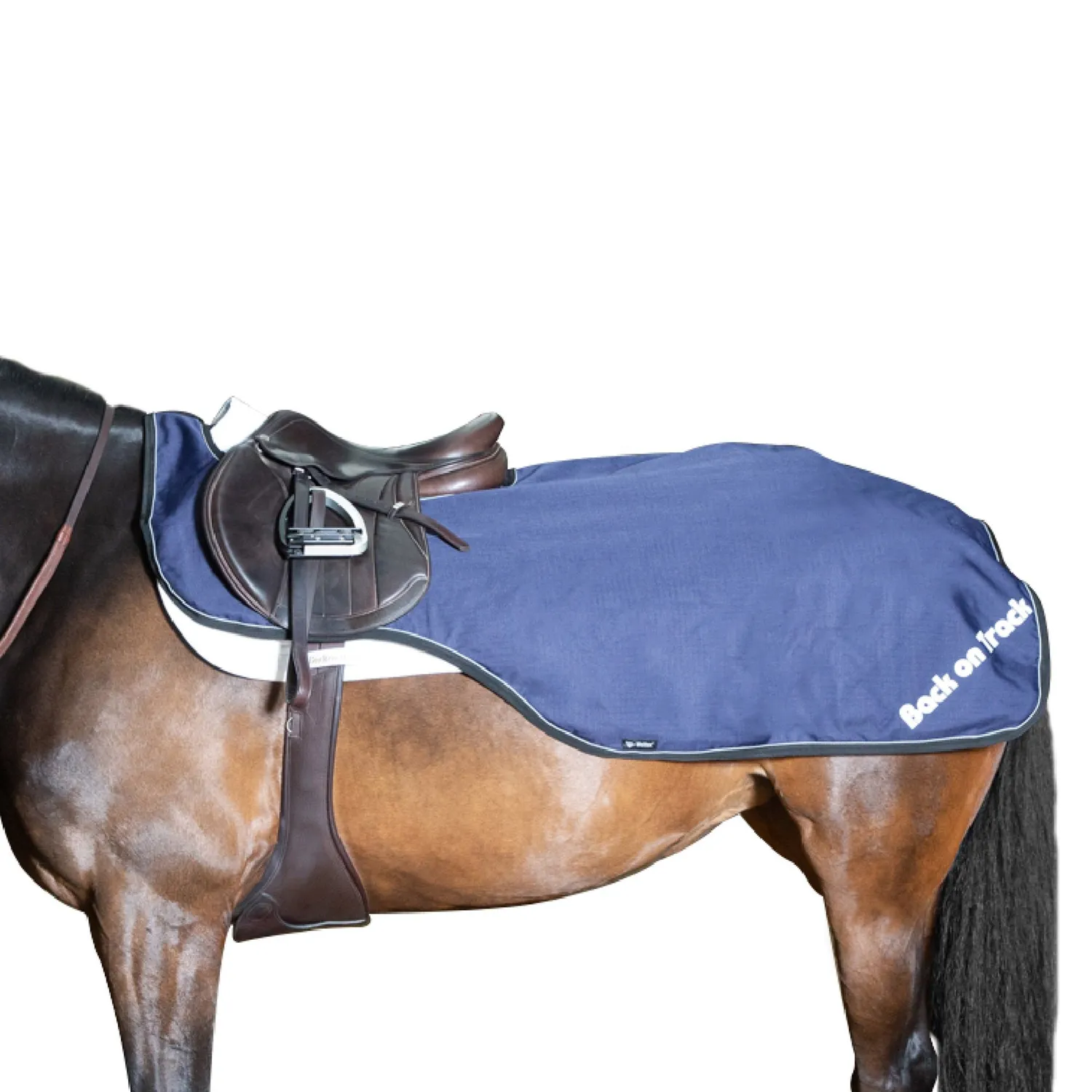Back on Track Sammy couvre-reins cheval bleu 145 cm