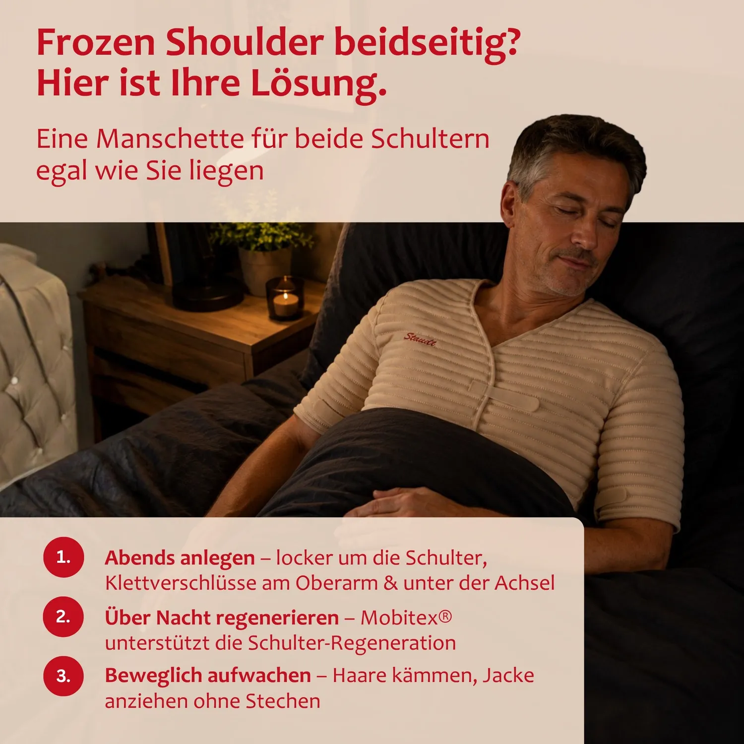 Staudt manchette double épaule thérapie chaud froid M