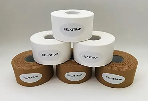ELASTRAP Bande Strapping Rigide Lot 3 Rouleaux 2 Marron 1 Blanc