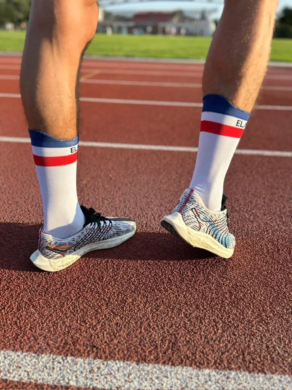 Elastrap chaussettes running France bleu-blanc-rouge 43-48