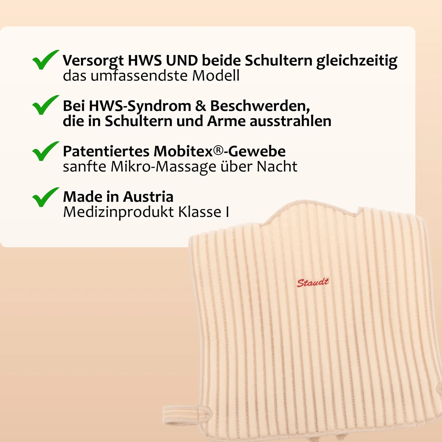 Staudt Halswirbel-Schulter-Manschette manchette nuque taille S-XL