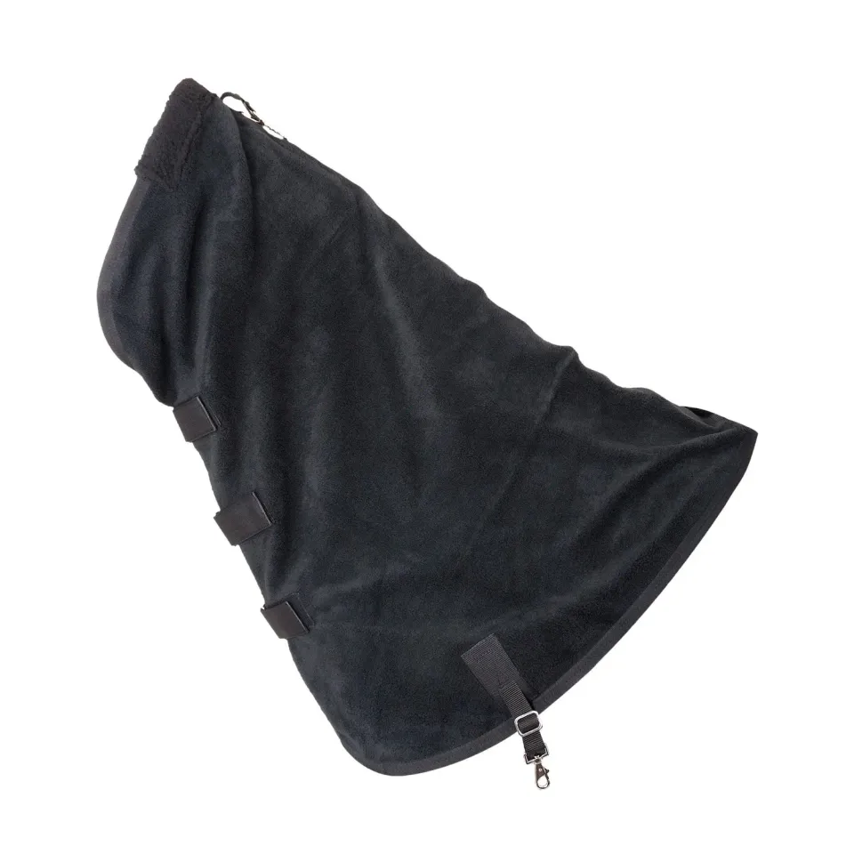 Back on Track Couvre-cou polaire cheval noir 165 cm Welltex