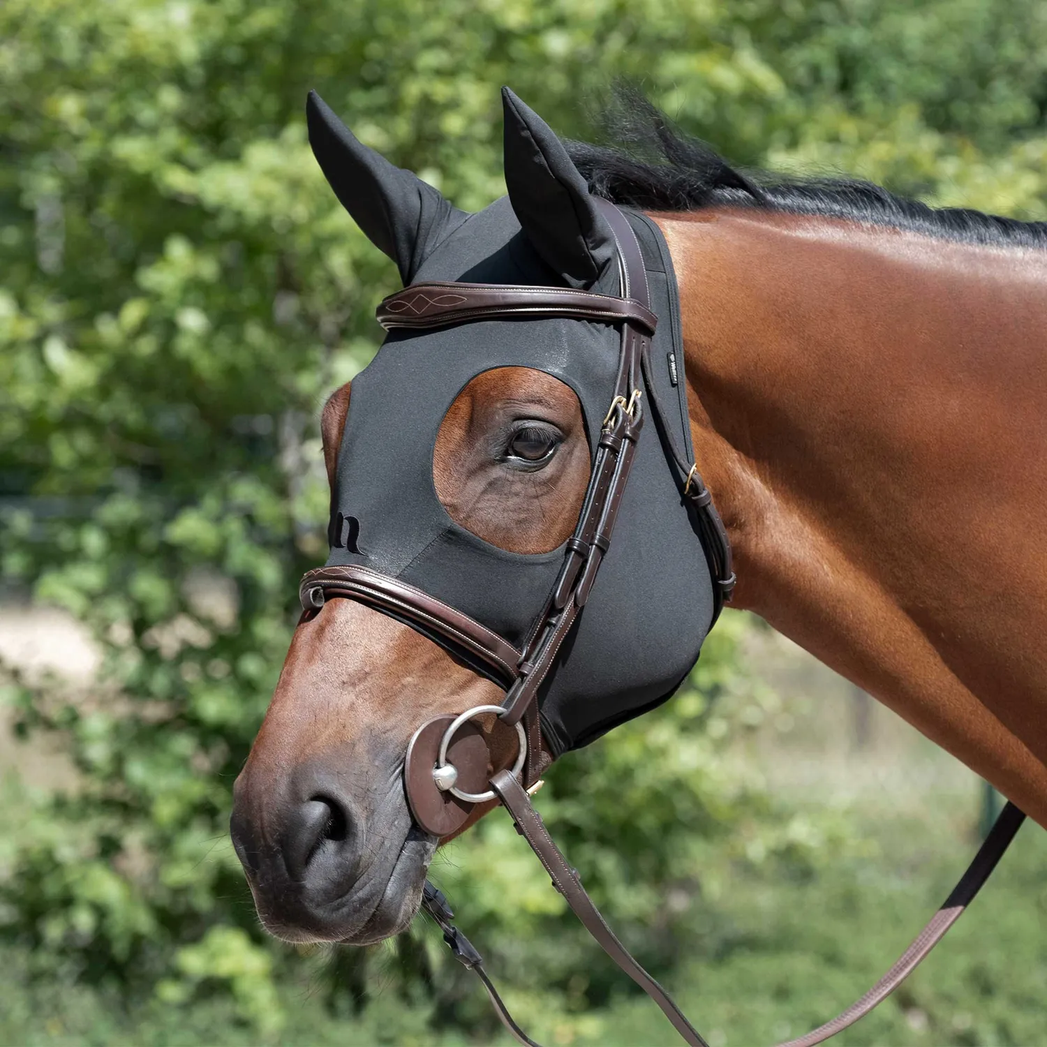 Back on Track Spirit bonnet apaisant cheval noir Cob Full