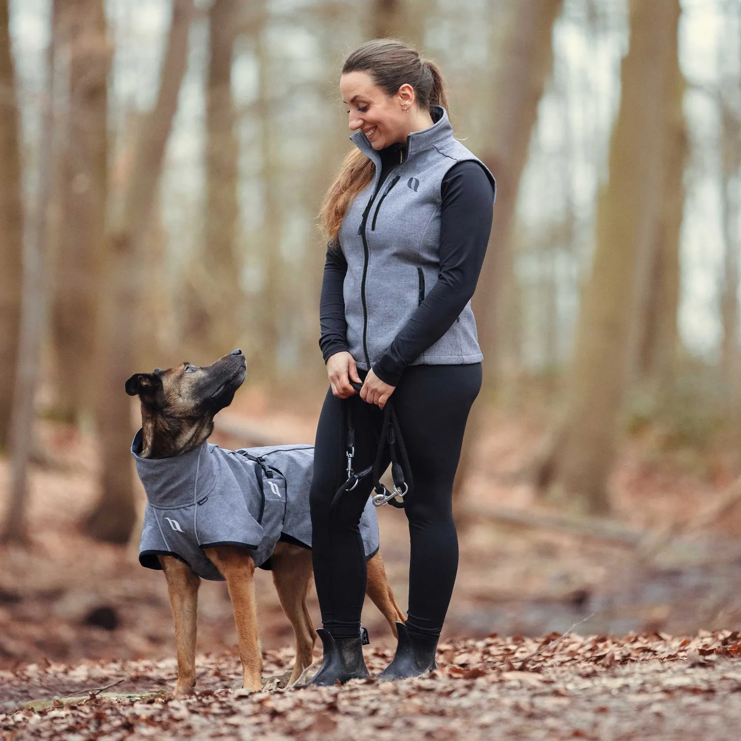 Back on Track Bark manteau chien noir réfléchissant softshell