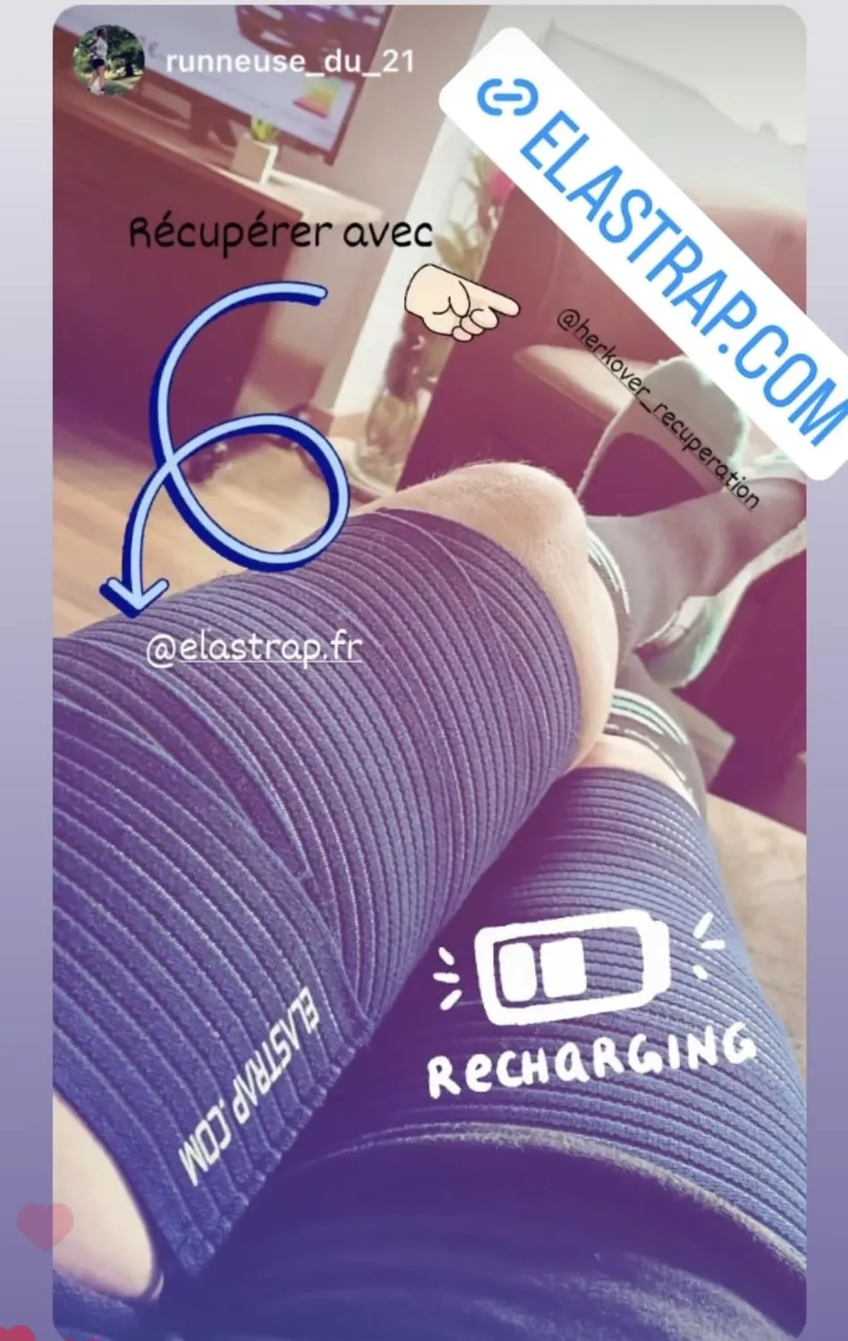 Elastrap strapping protège-cuisse bleu 180 cm maintien