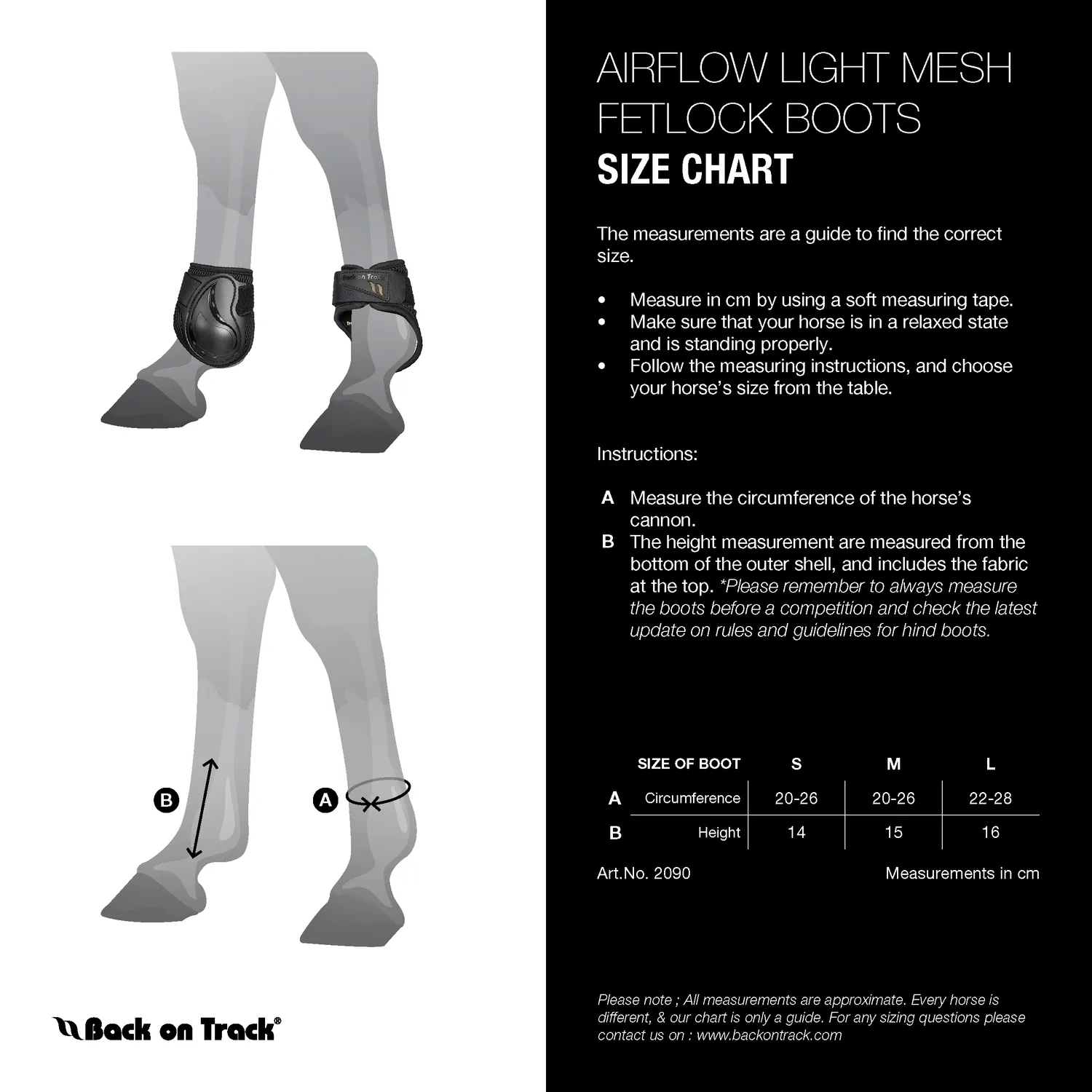 Back on Track Airflow Light Mesh protège-boulets noir S respirant
