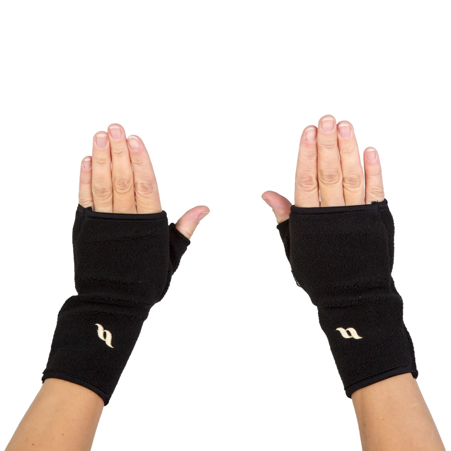Back on Track mitaines polaire noires doigts libres Welltex