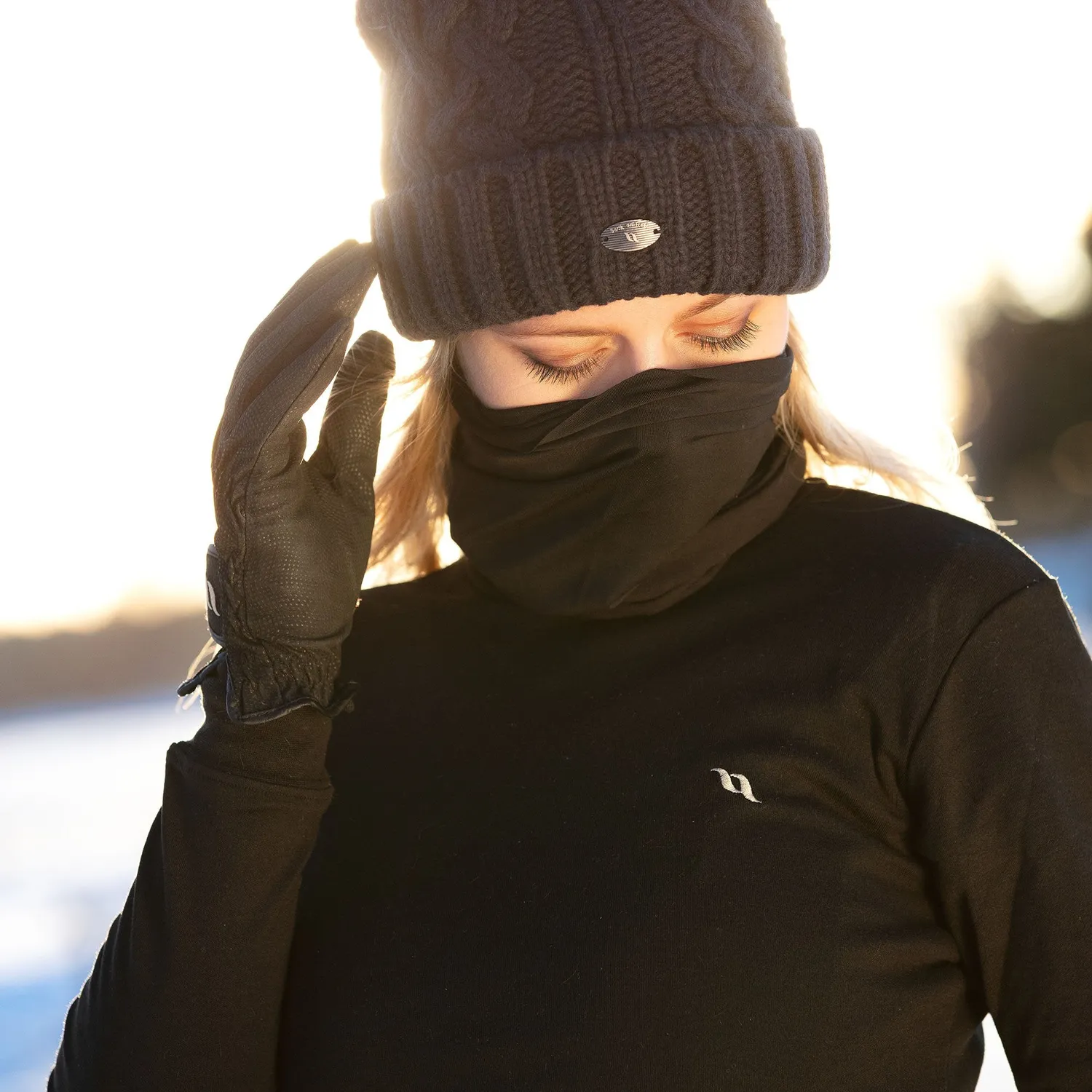 Back on Track Functional Scarf tour de cou noir stretch