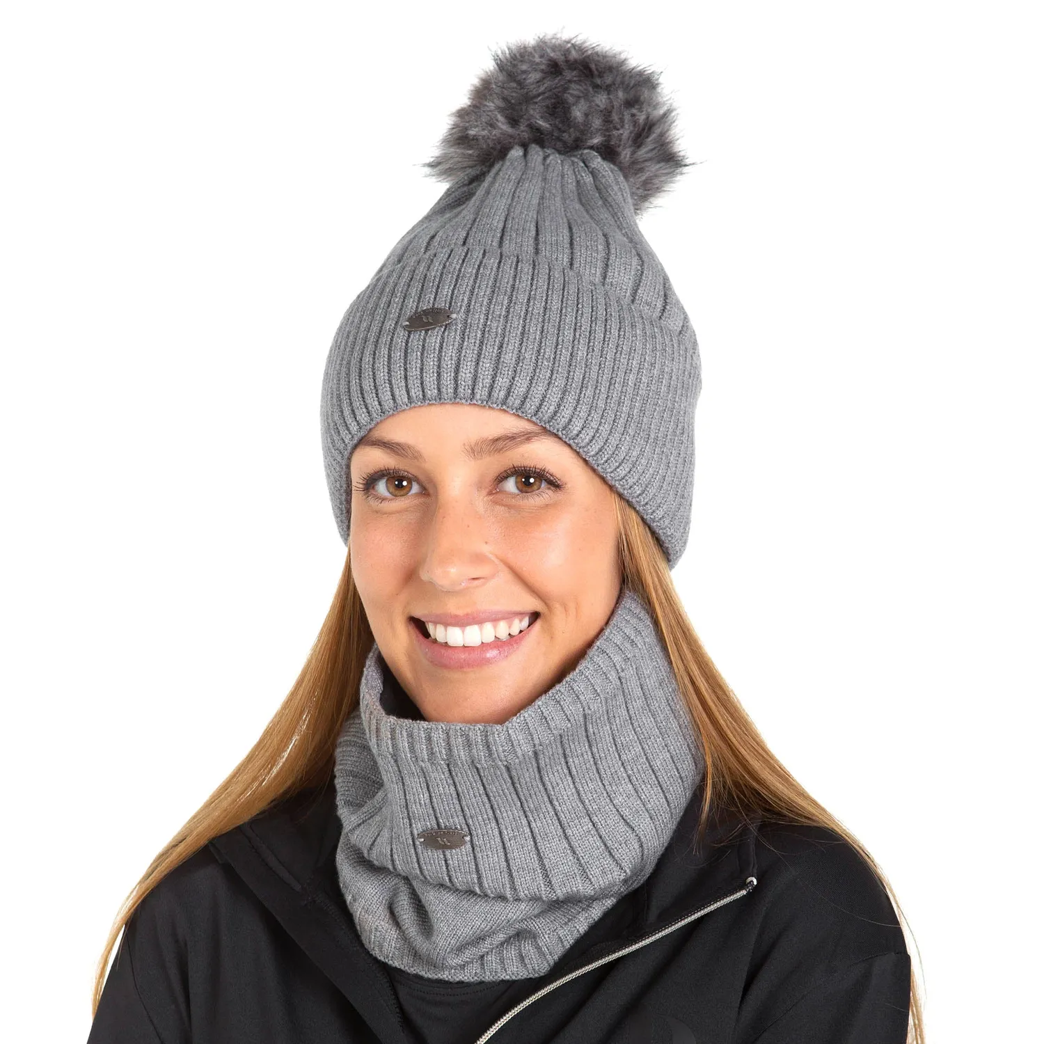 Back on Track Grey bonnet tricot gris foncé