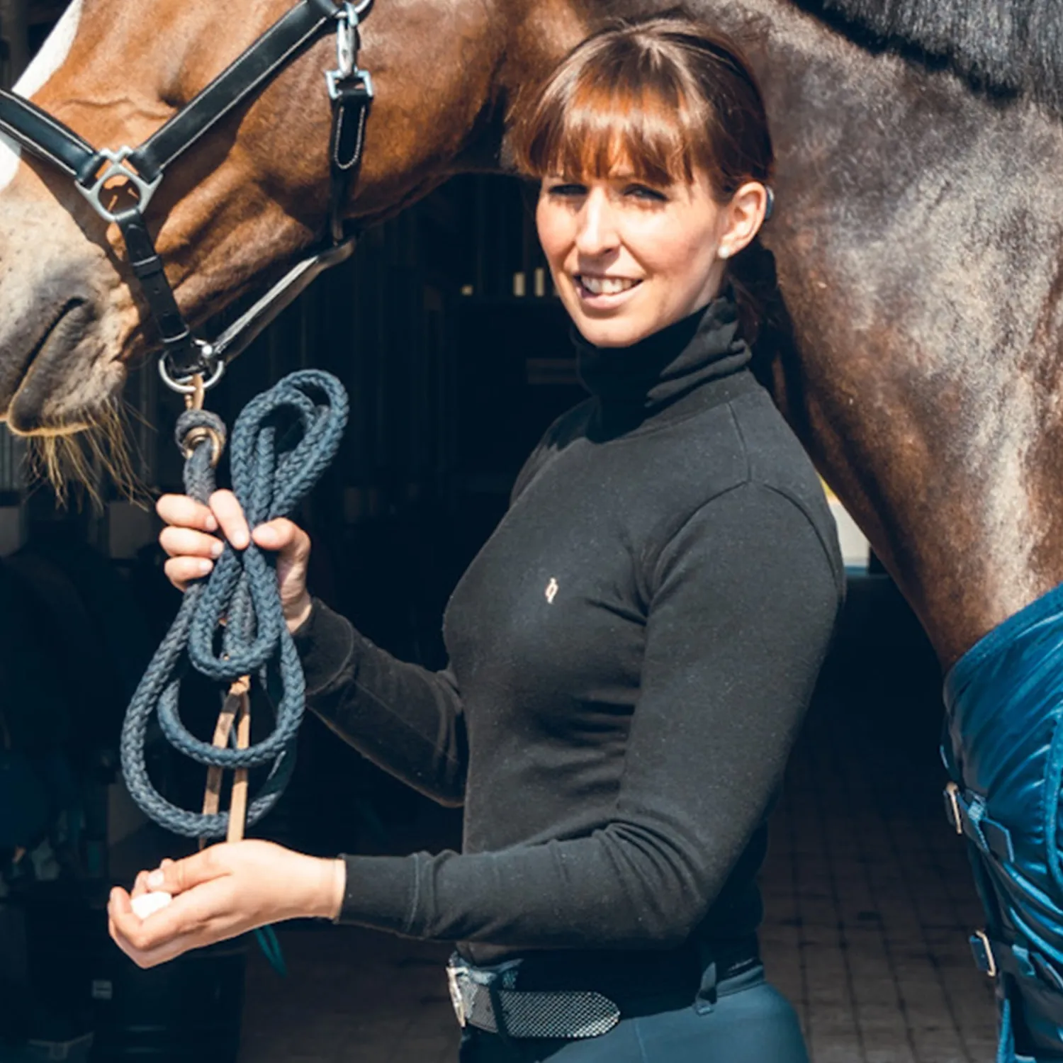 Back on Track Polo pull col roulé femme noir M