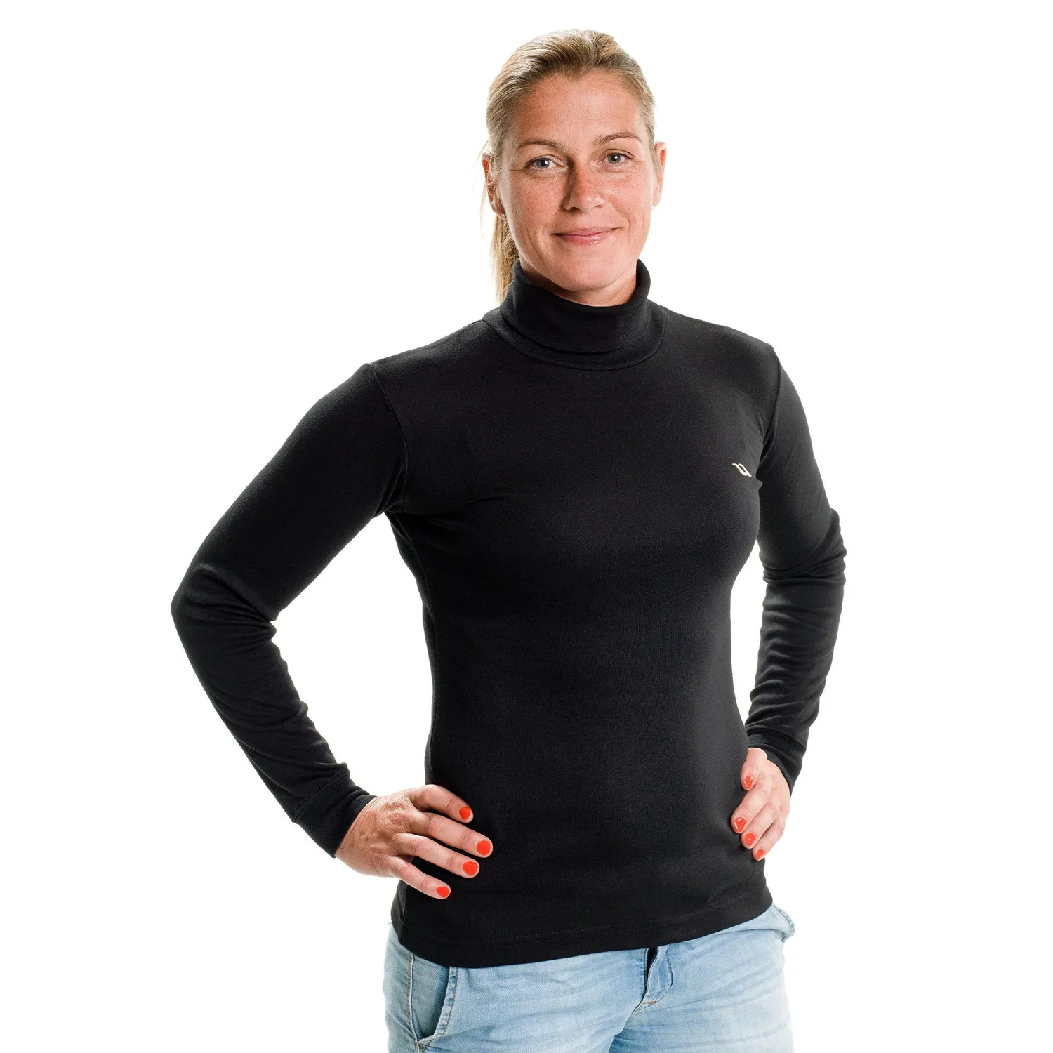 Back on Track Polo pull col roulé femme noir M