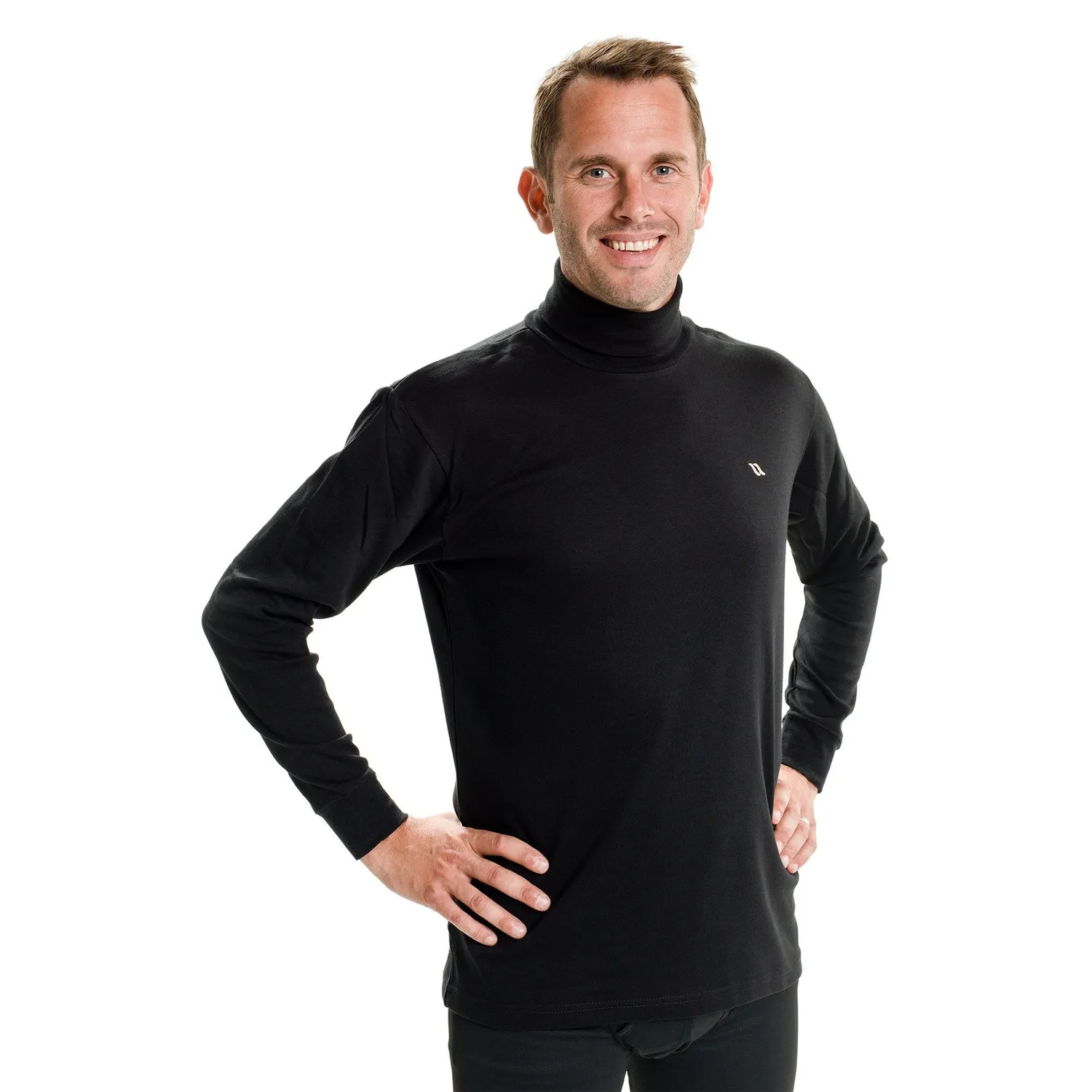 Back on Track col montant pull homme noir bien-être dos