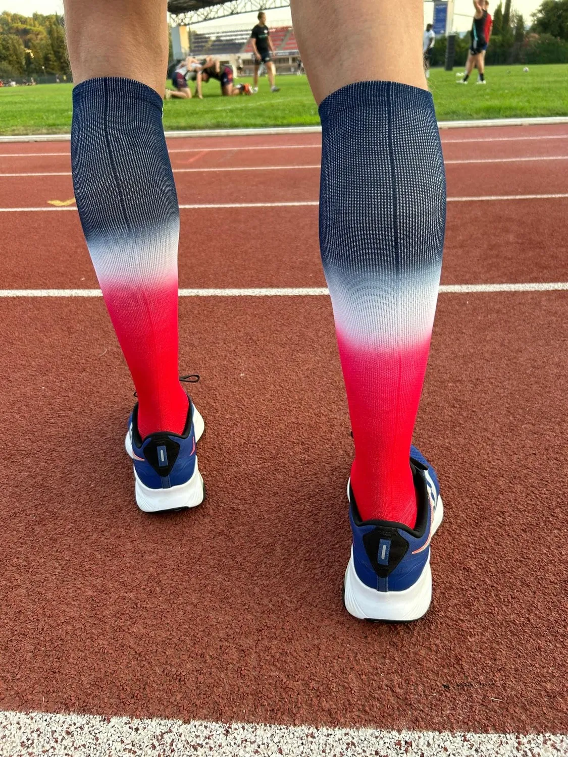 Elastrap chaussettes sport hautes bleu-blanc-rouge 43-48