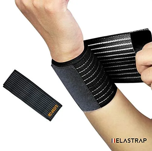 ELASTRAP bande poignet noir scratch taille unique