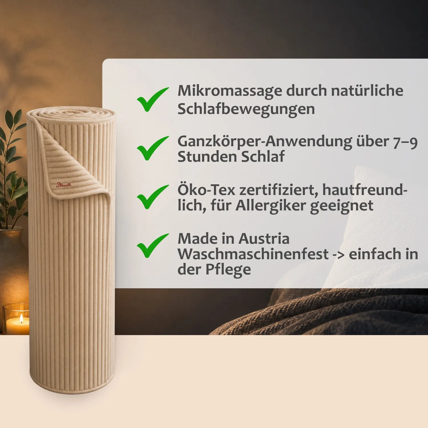 Staudt Bett-Auflage surmatelas sommeil confort