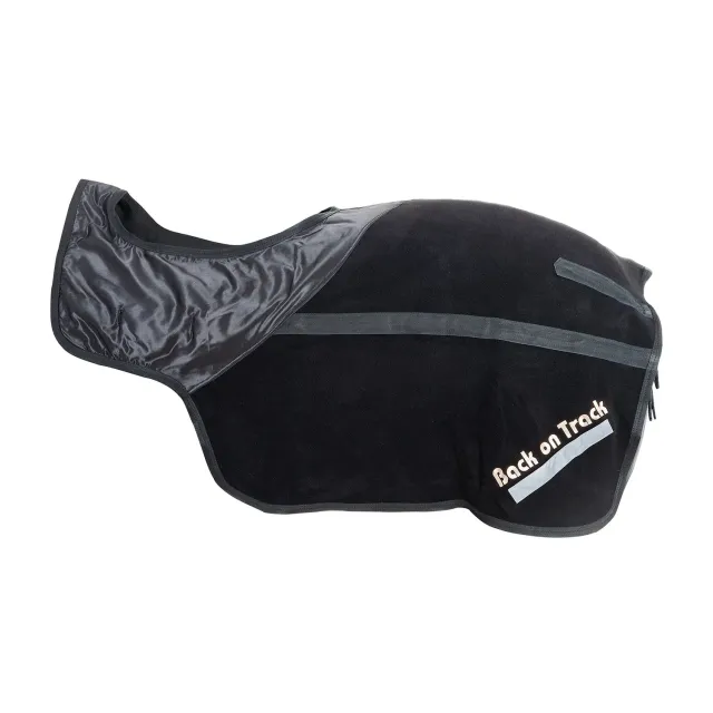 Back on Track Supreme couvre-reins cheval noir 145 cm polaire