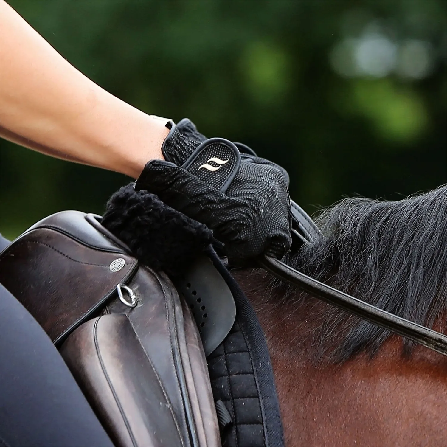 Back on Track gants équitation noirs chauds