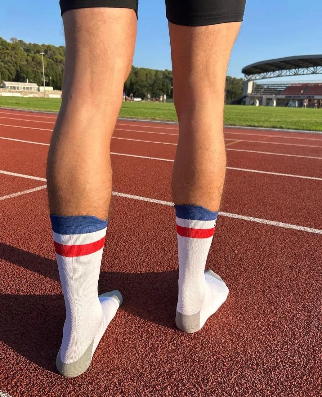 Elastrap chaussettes running France bleu-blanc-rouge 43-48