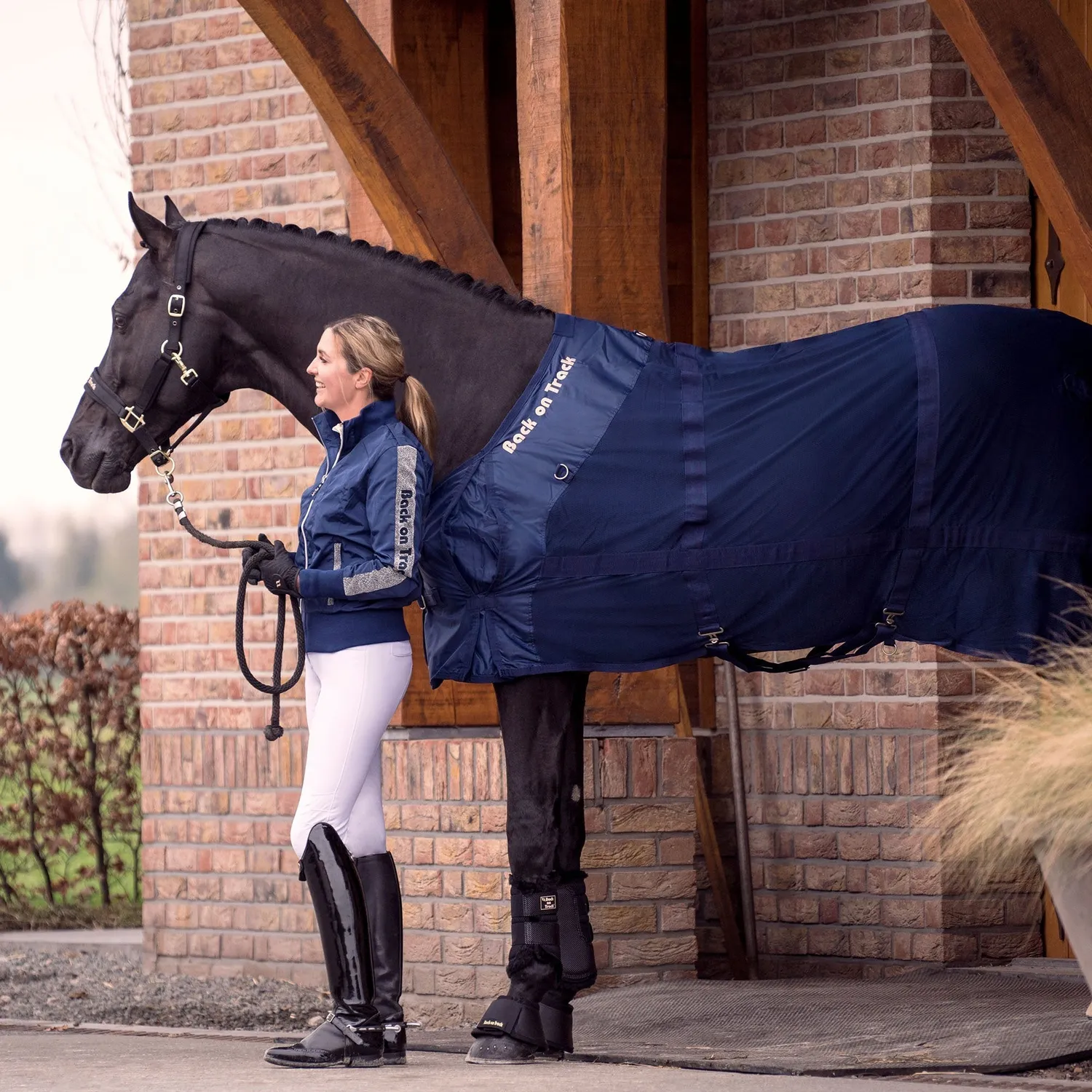 Back on Track Mesh chemise cheval respirante bleue