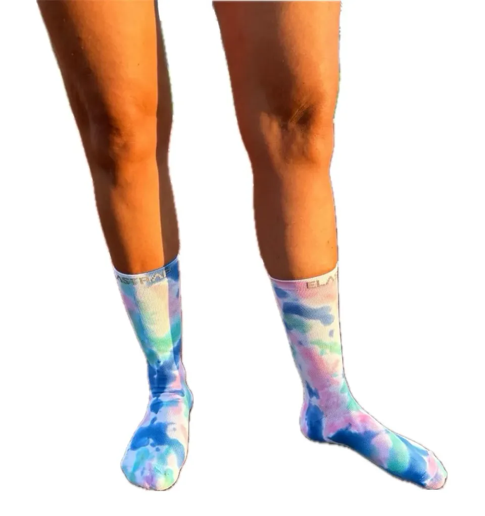 Elastrap Aero chaussettes compression 43-48 bleu vert rose