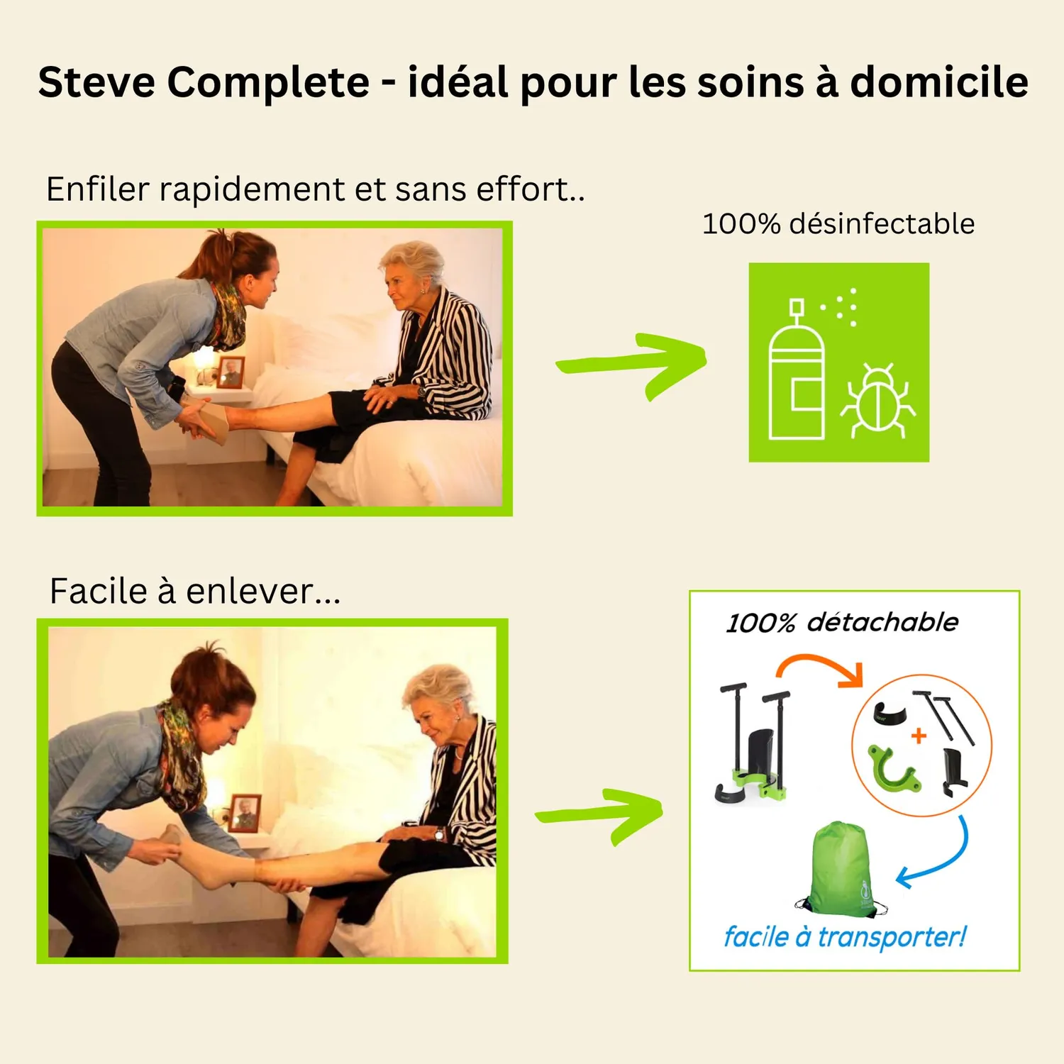 Steve Complete enfile-bas contention L mollet 47-56 cm