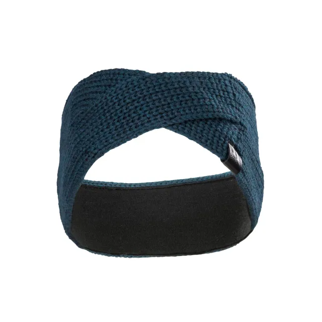 Back on Track Nora bandeau laine torsadé bleu taille unique