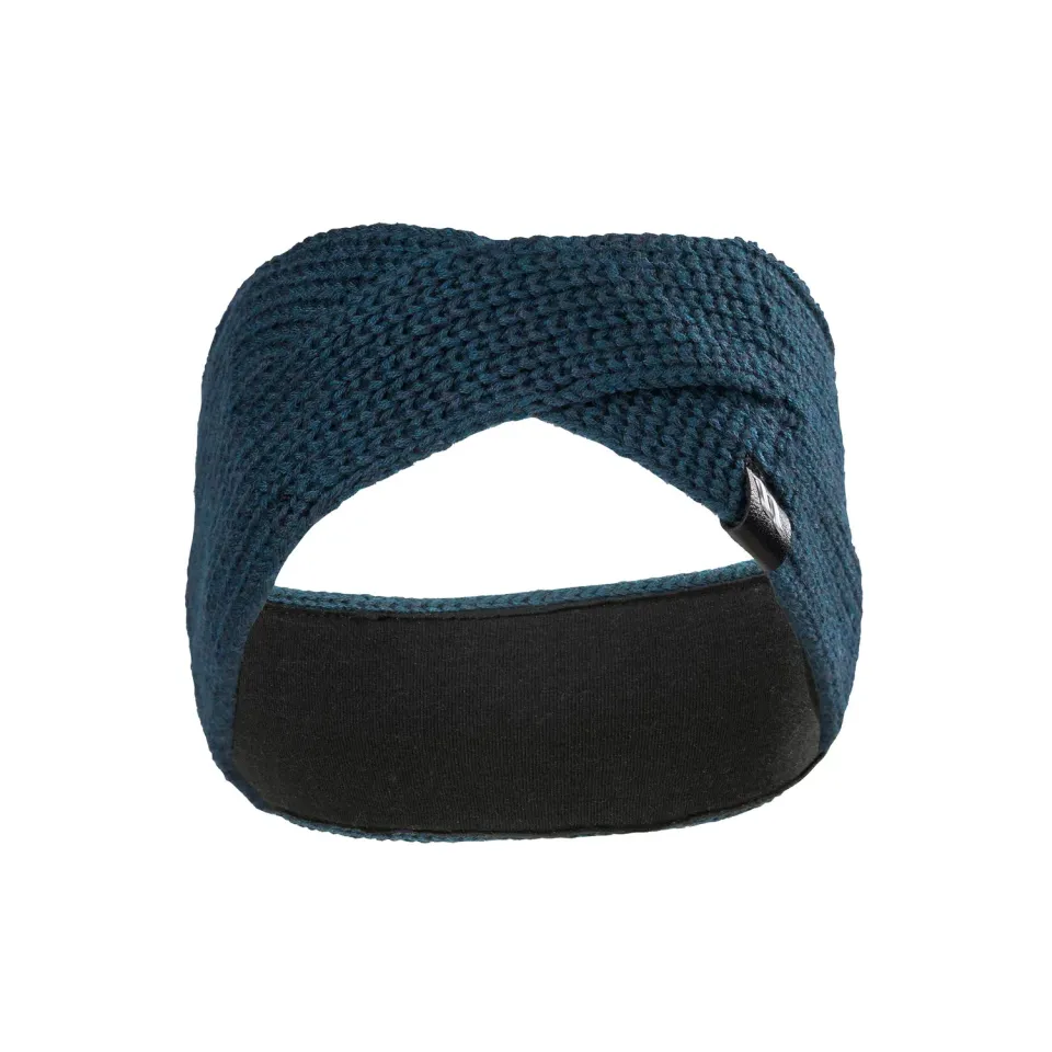 Back on Track Nora bandeau laine torsadé bleu taille unique