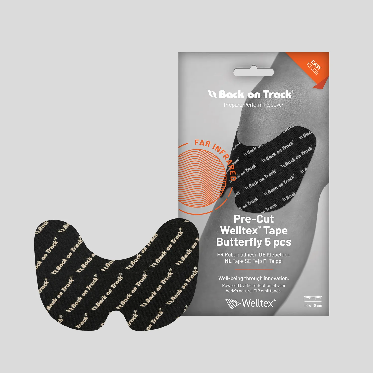 Back on Track Welltex Tape papillon genou noir 14x10
