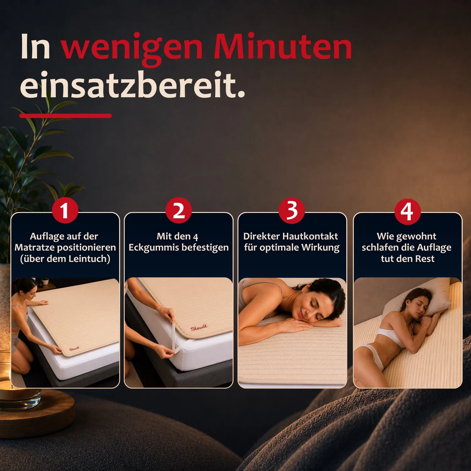 Staudt Bett-Auflage surmatelas sommeil confort