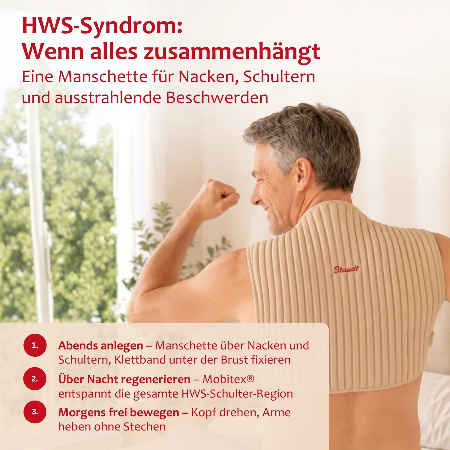 Staudt Halswirbel-Schulter-Manschette manchette nuque taille S-XL