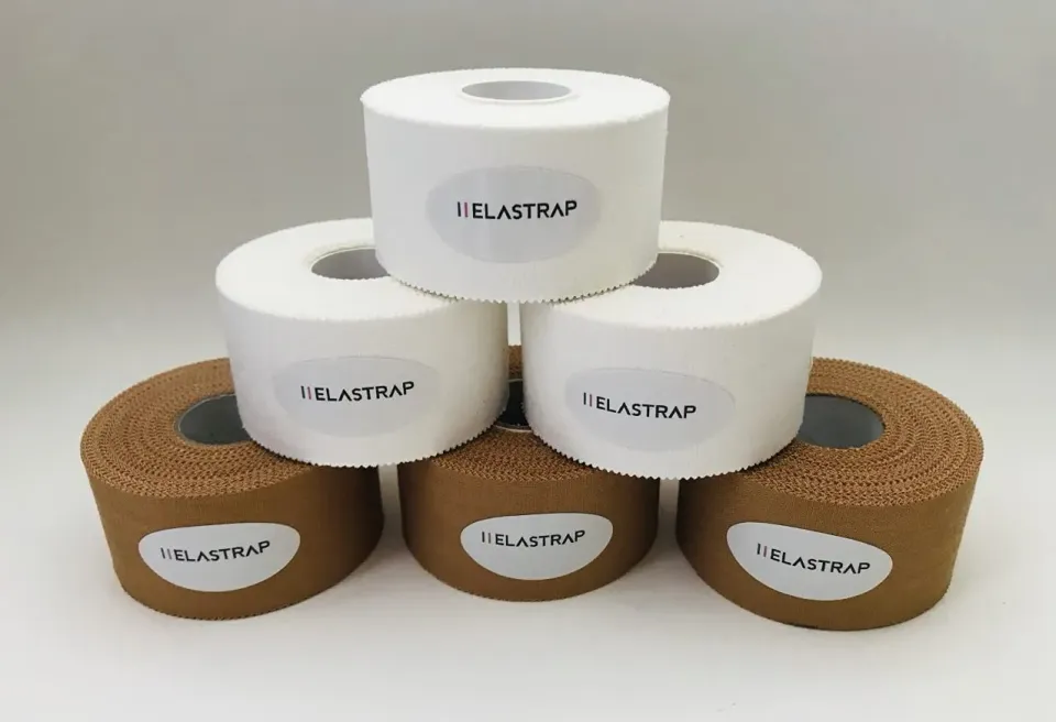 ELASTRAP Bande Strapping Rigide Lot 3 Rouleaux 2 Marron 1 Blanc