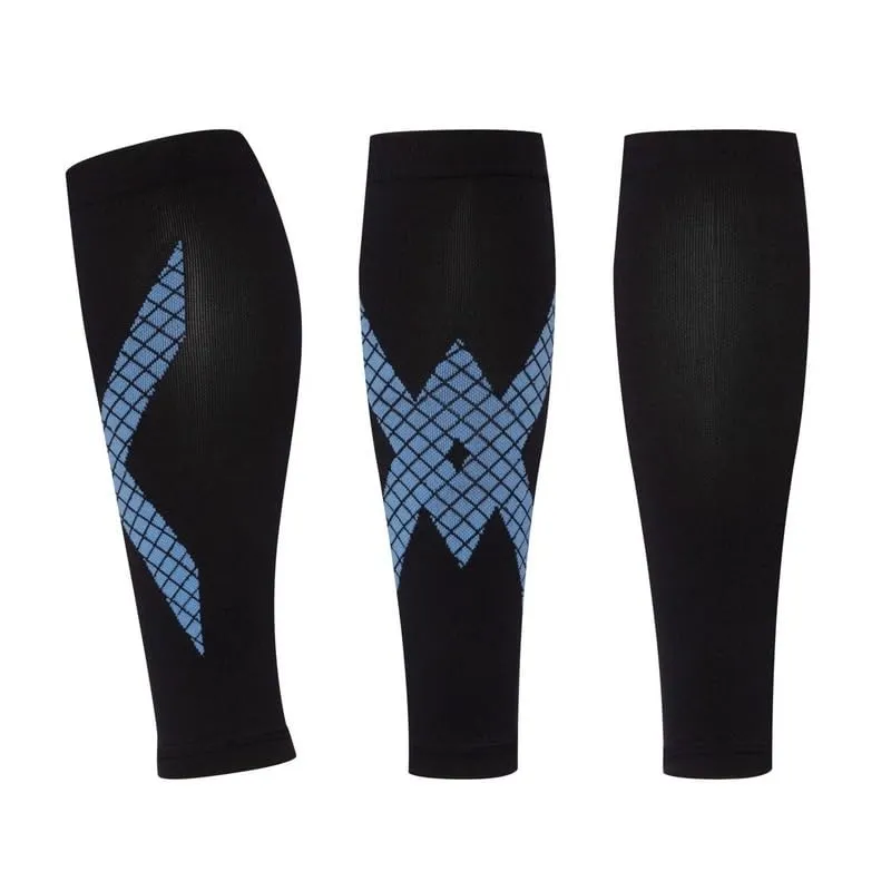 Elastrap X-Sport manchons mollets compression noir-bleu S-M