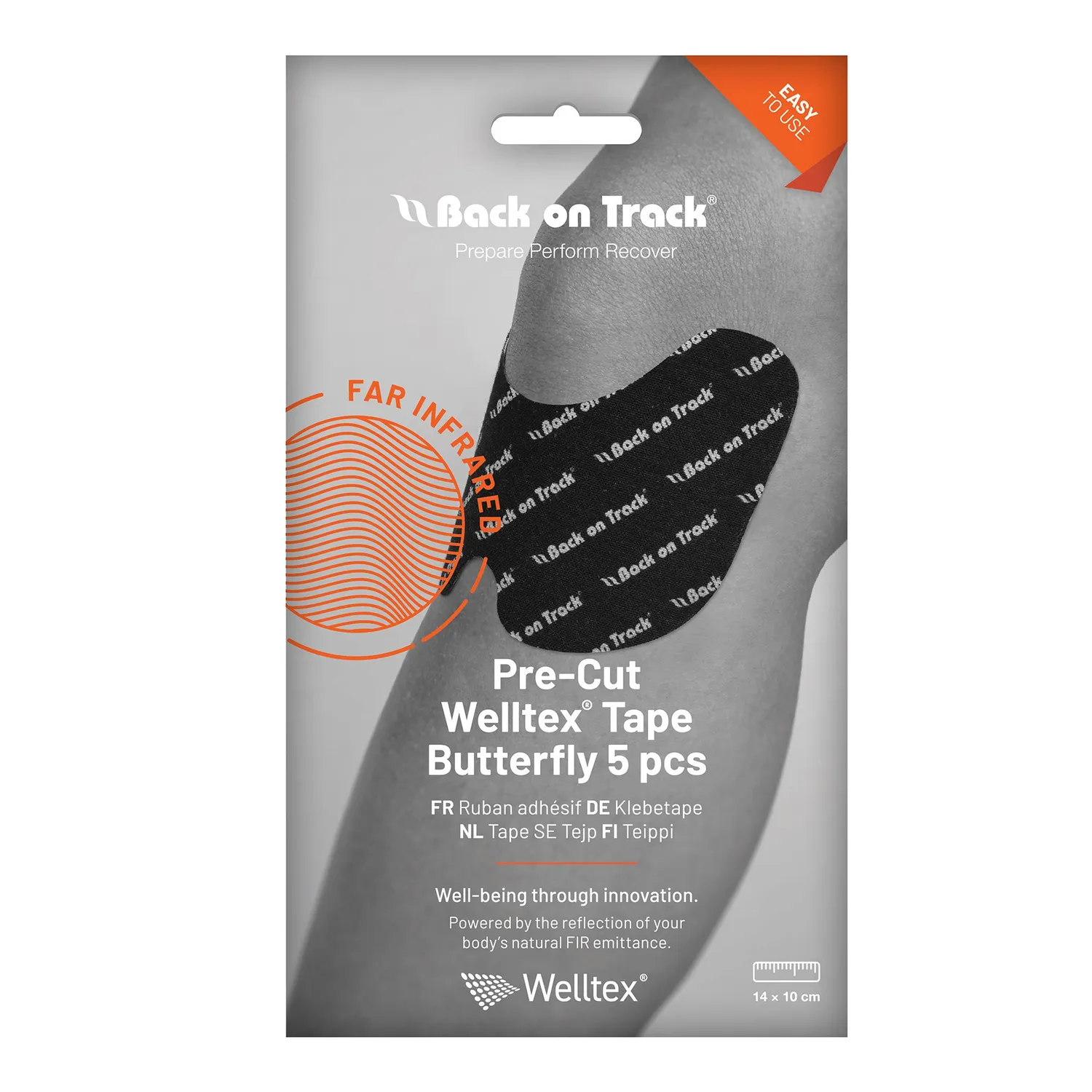Back on Track Welltex Tape papillon genou noir 14x10