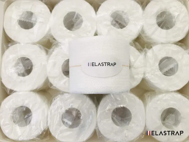 Elastrap bande strapping élastique blanche 5 cm x 4,5 m lot 6