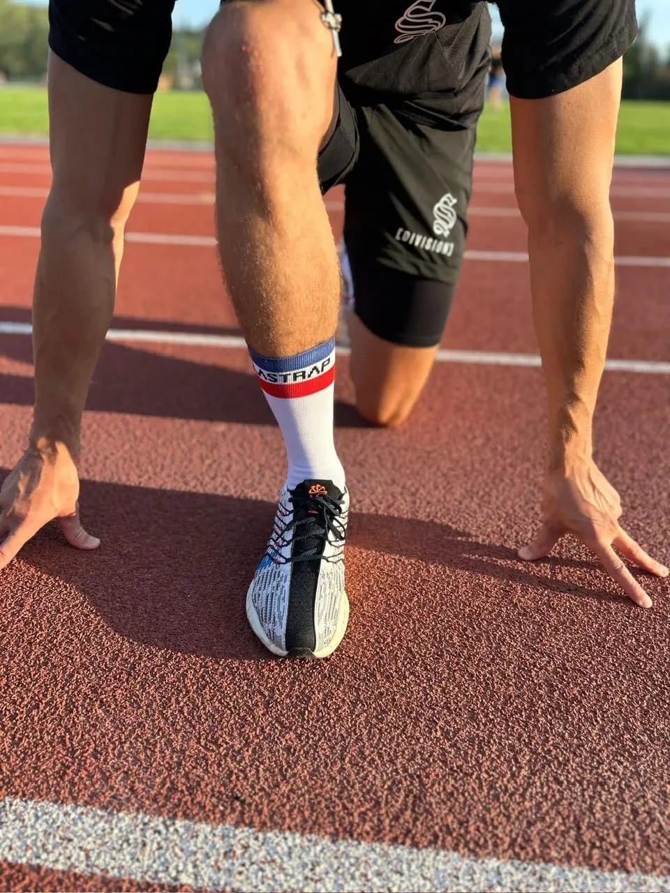 Elastrap chaussettes running France bleu-blanc-rouge 43-48