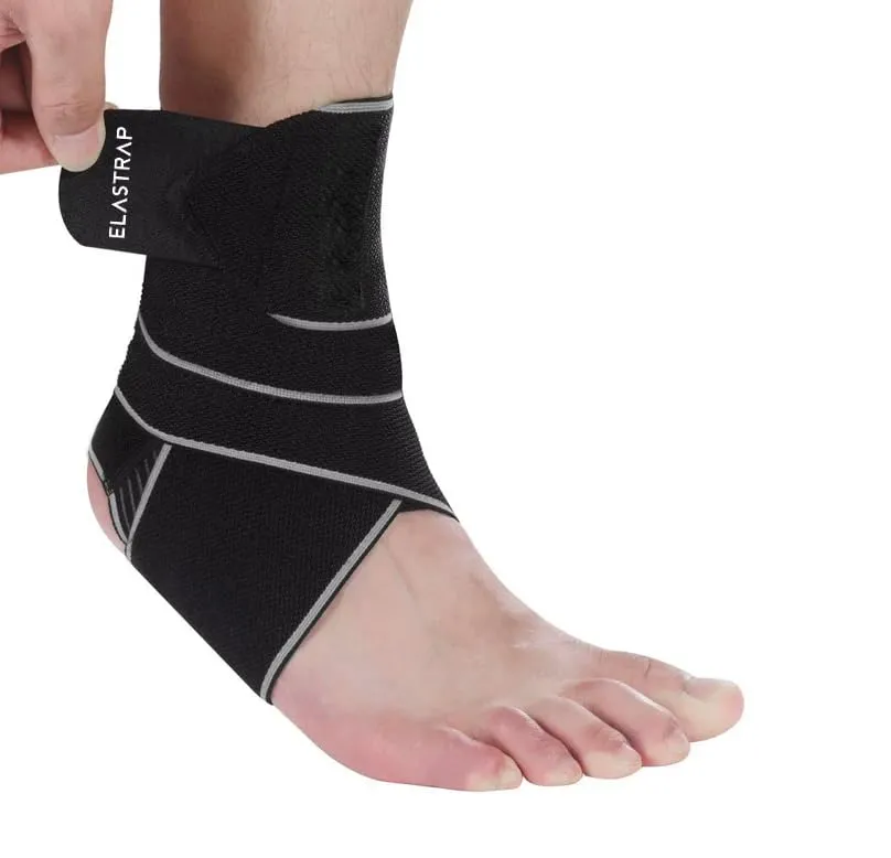 Elastrap chevillère ligamentaire grise blanche réglable scratch