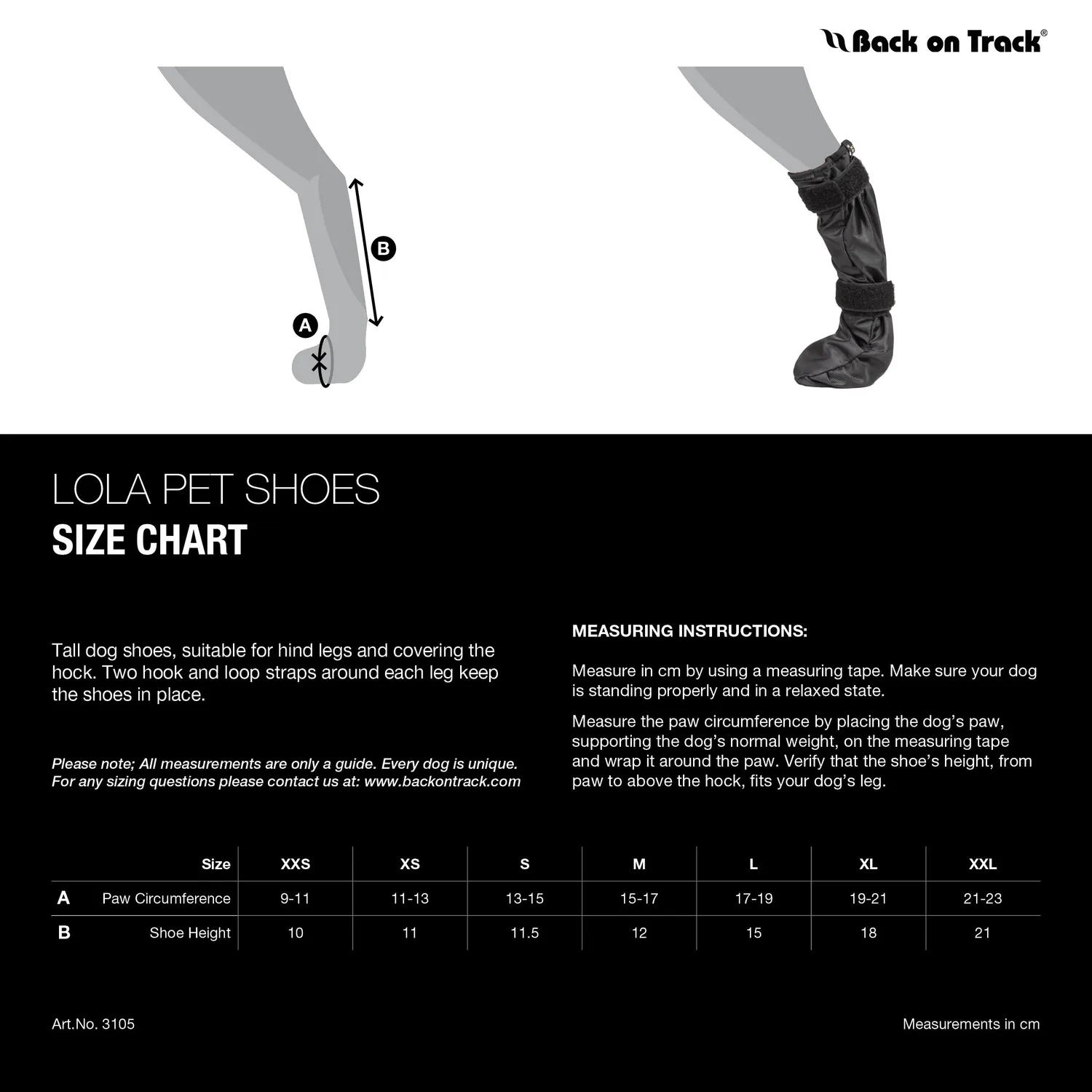 Back on Track Lola chaussures chien noir paire céramique