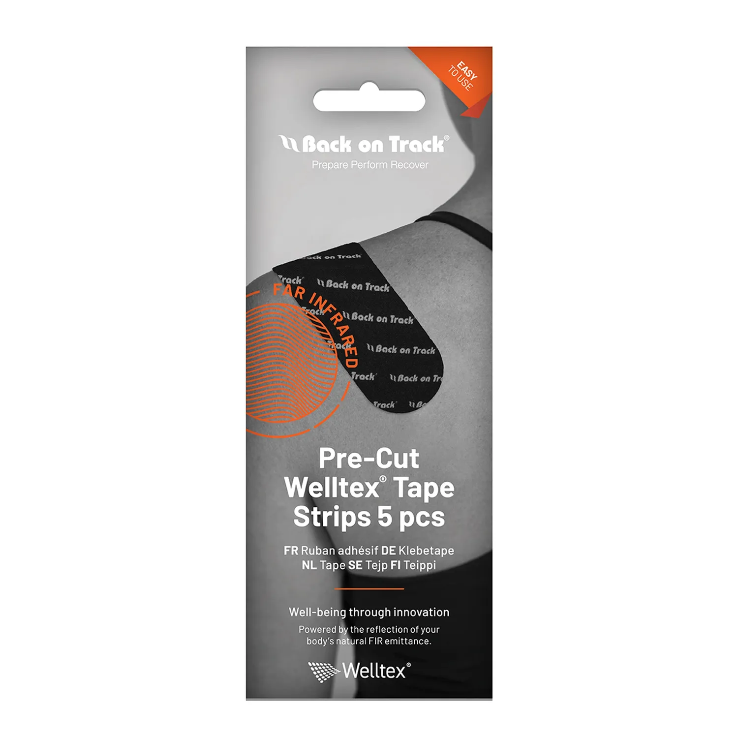 Back on Track Welltex bande prédécoupée 15x5 cm noire 5 pcs