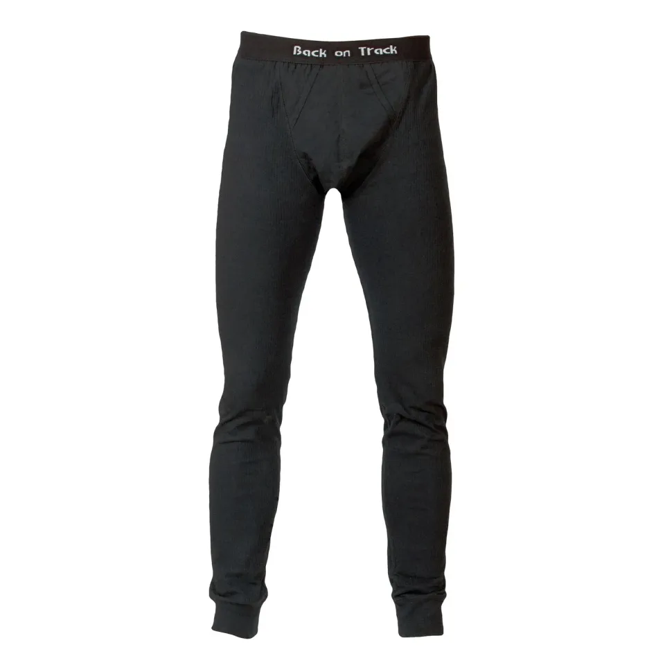 Back on Track Long Johns collant thermique homme noir coton