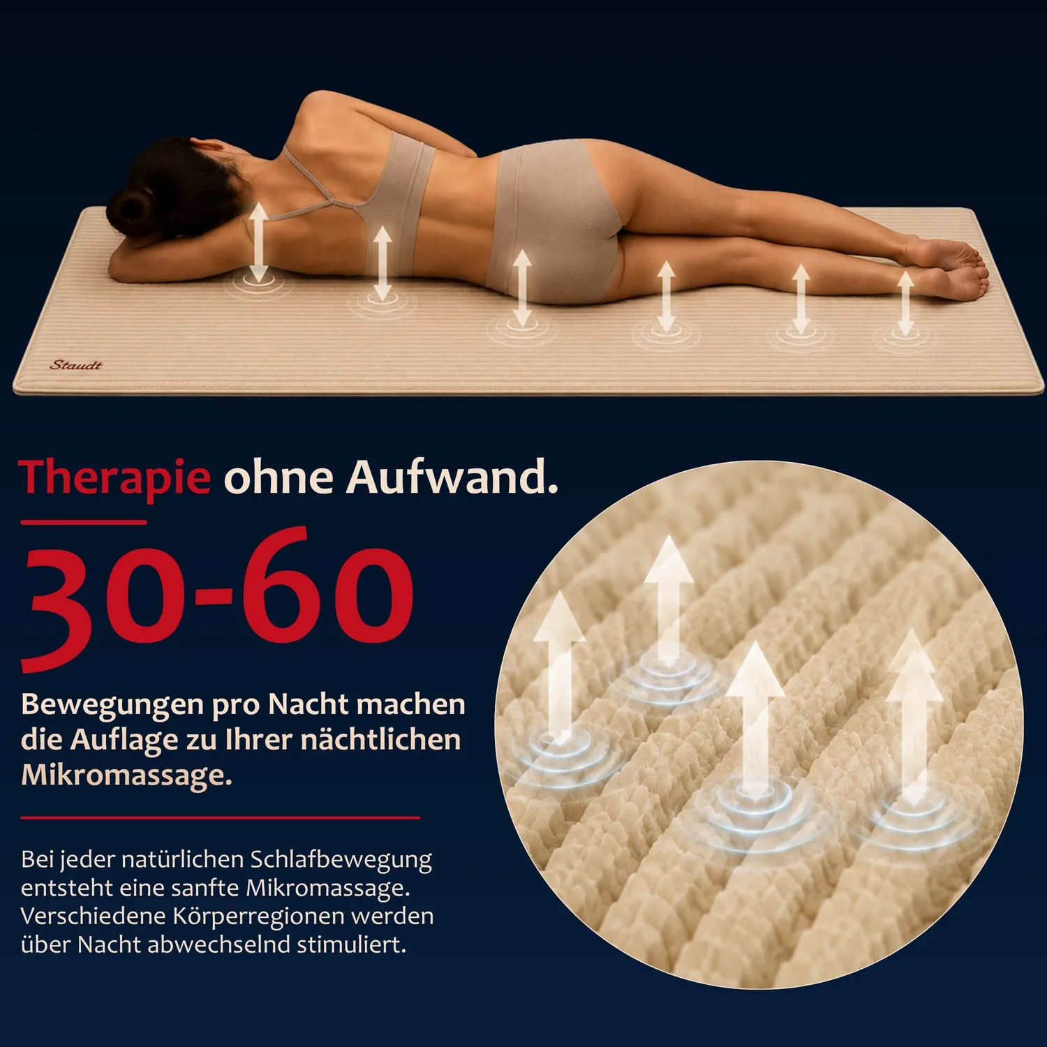 Staudt Bett-Auflage surmatelas sommeil confort