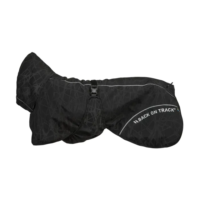 Back on Track Bay manteau pluie chien noir queue haute