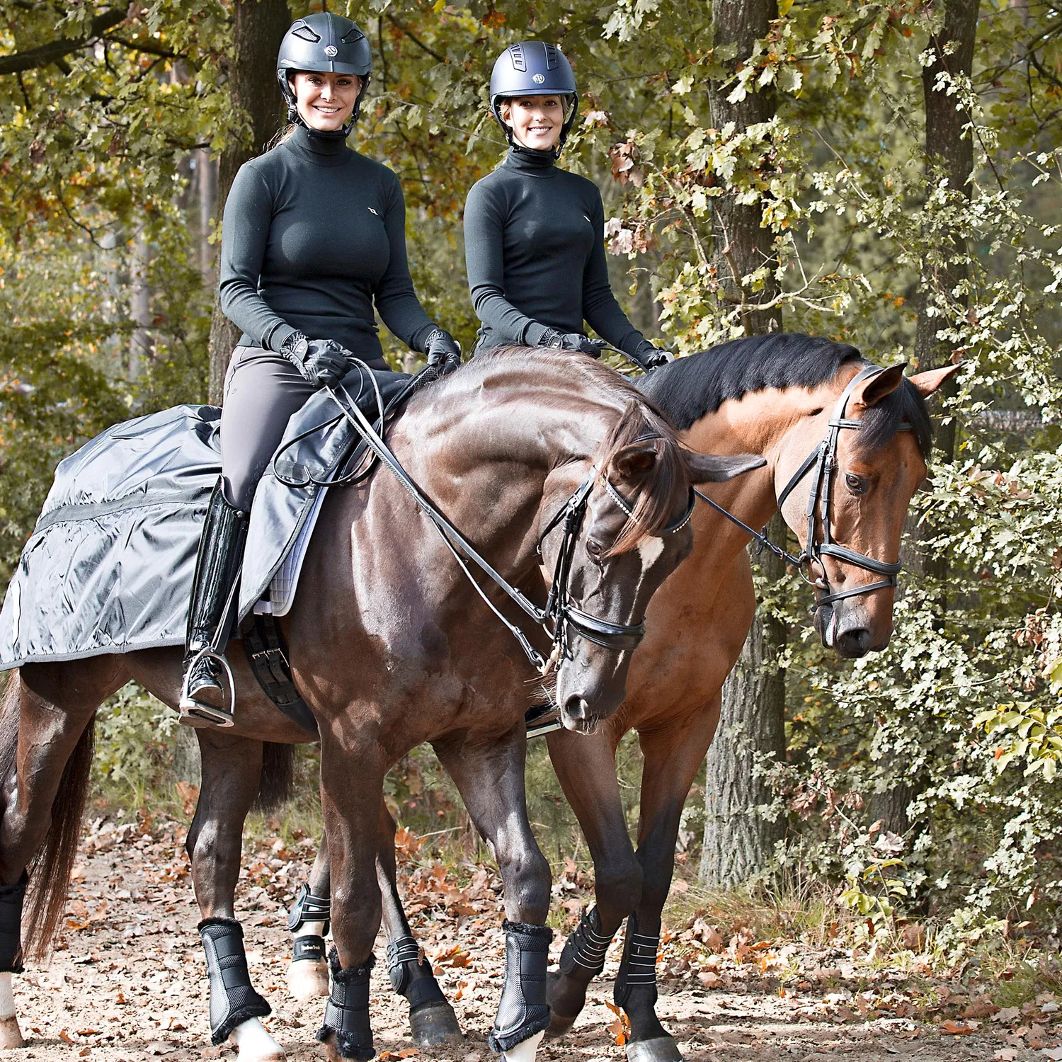 Back on Track Exercise couvre-reins noir 145 cm respirant