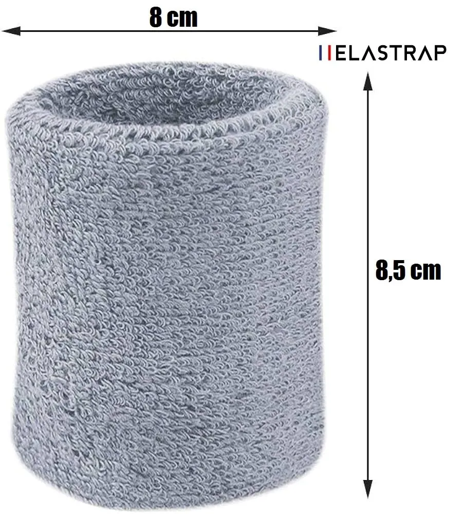 Elastrap bandeau éponge poignet sport x2 coton