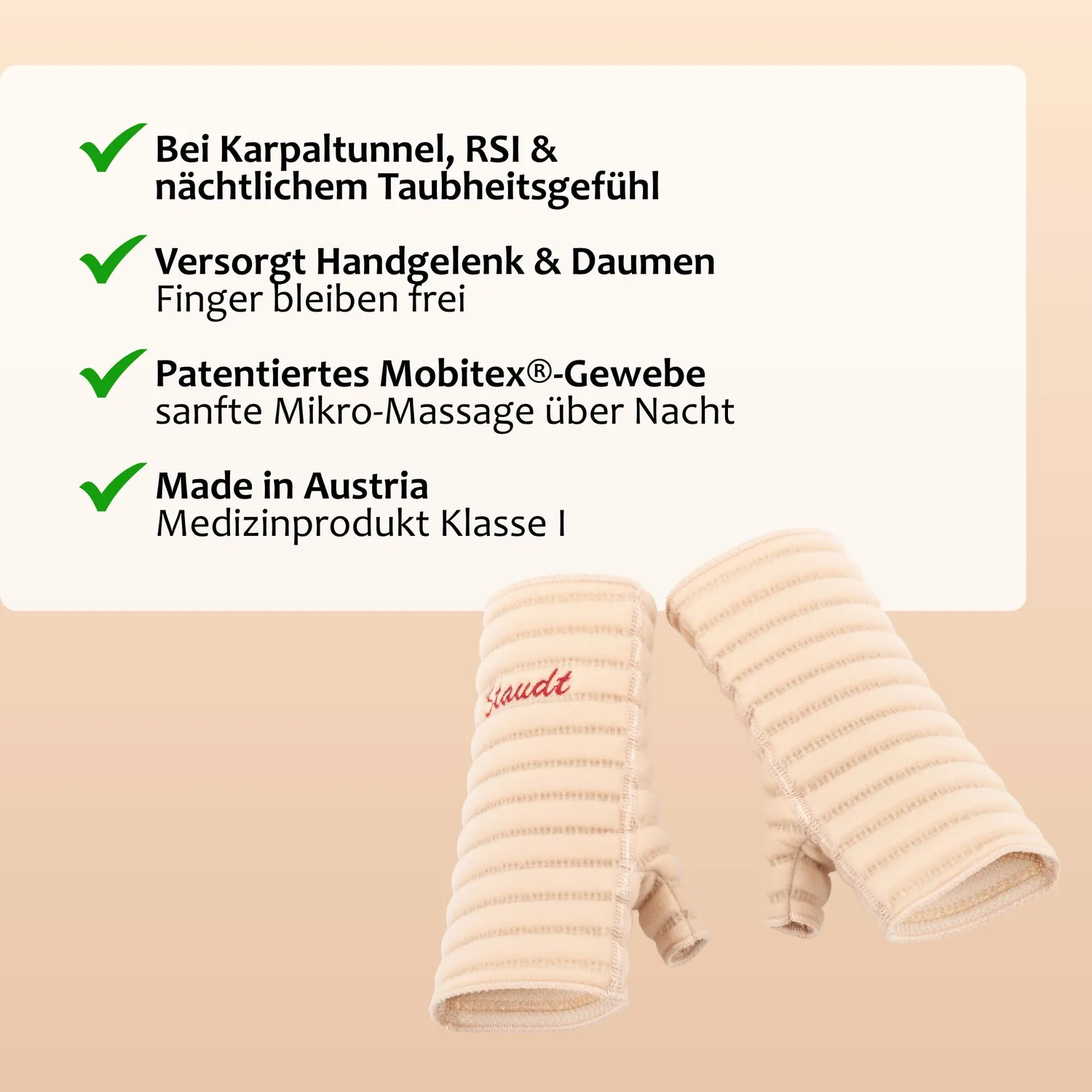 Staudt Handgelenk-Manschetten manchette poignet