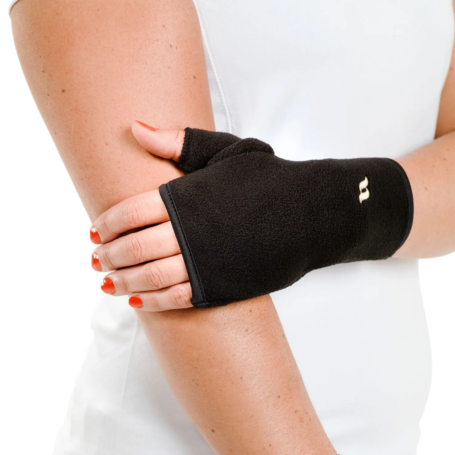Back on Track mitaines polaire noires doigts libres Welltex