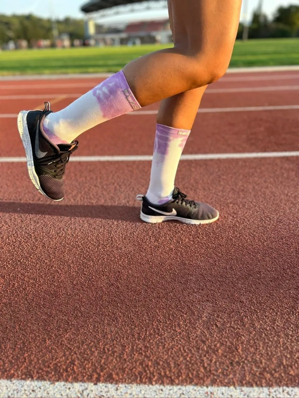 Elastrap chaussettes sport pourpre-beige 37-42